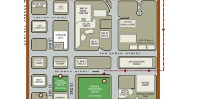 La carte de Phoenix convention center