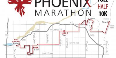 La carte de Phoenix maraton