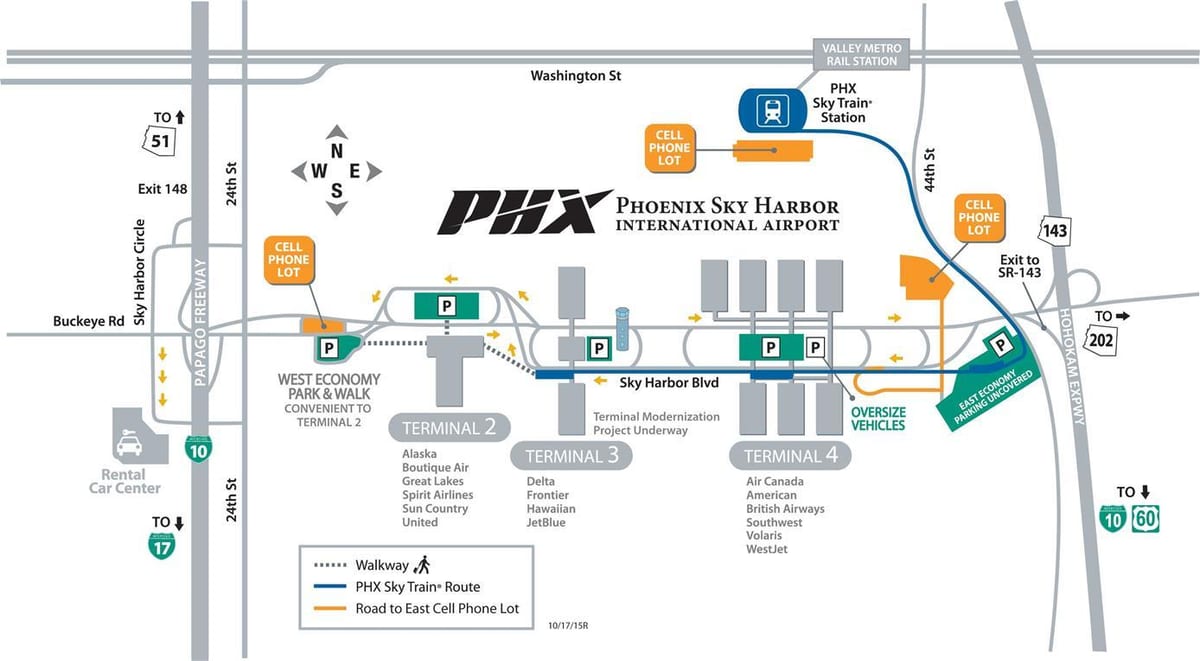 carte sky harbor airport