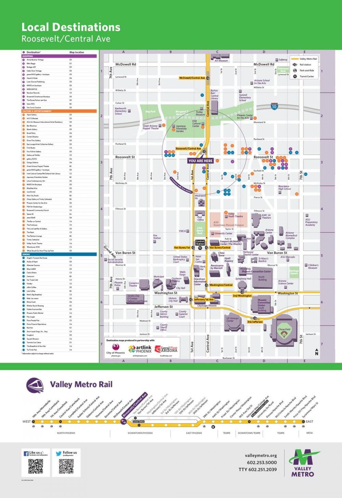 Vallée de métro et à la carte