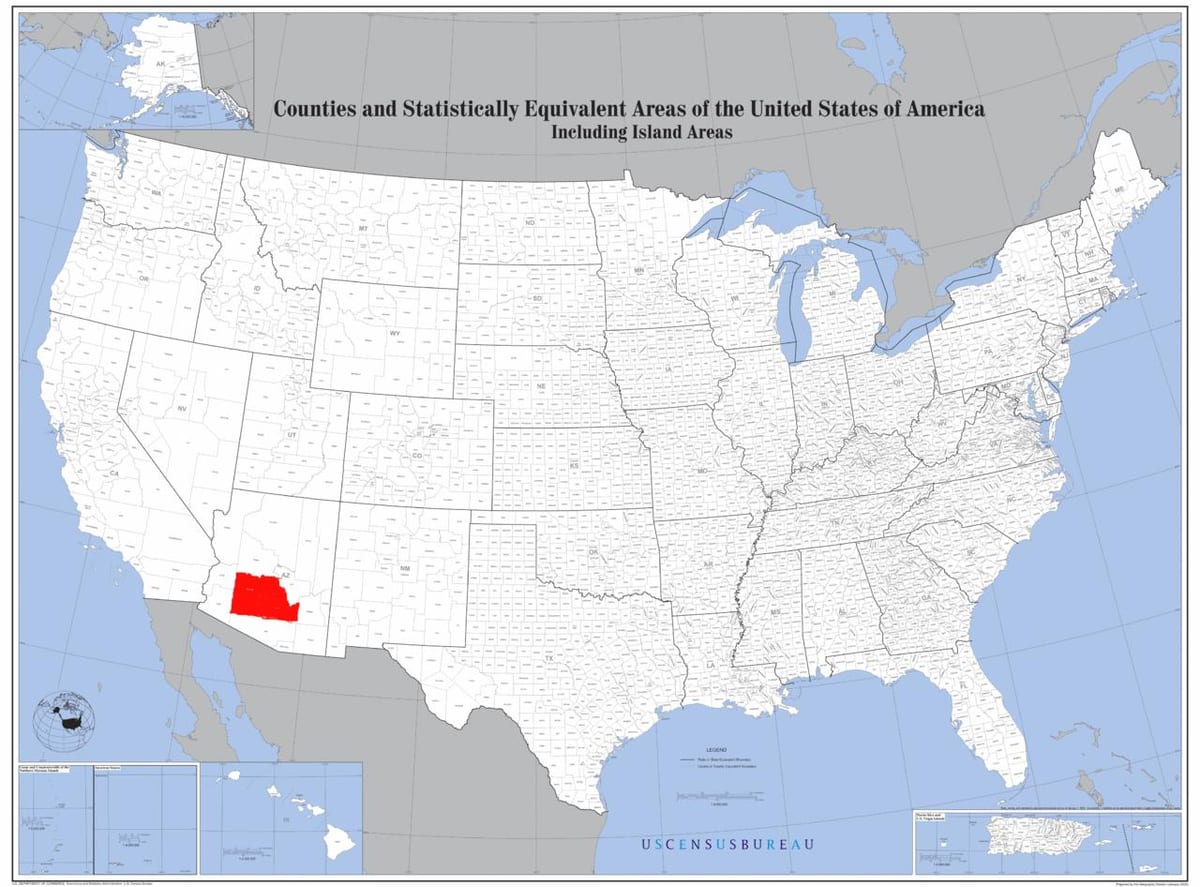 Phoenix carte des états-unis