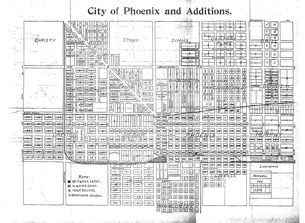 carte de métro de Phoenix