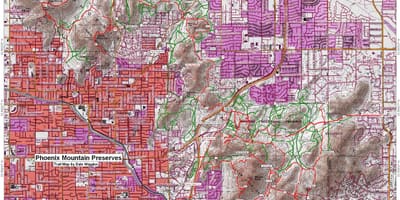 Les montagnes de Phoenix carte