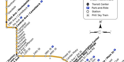 La vallée de métro, de bus la carte de l'itinéraire